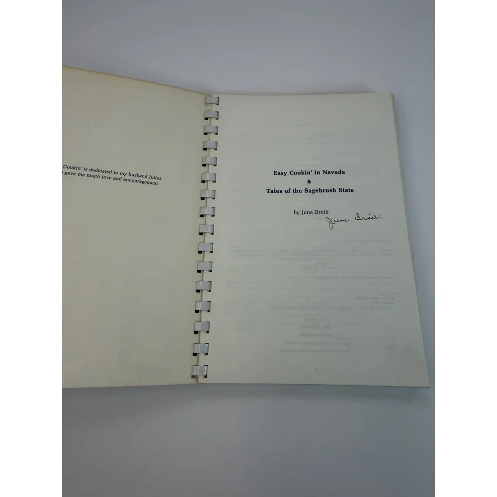 Easy Cookin In Nevada Takes Of The Sagebrush State cookbook June Broili Signed
